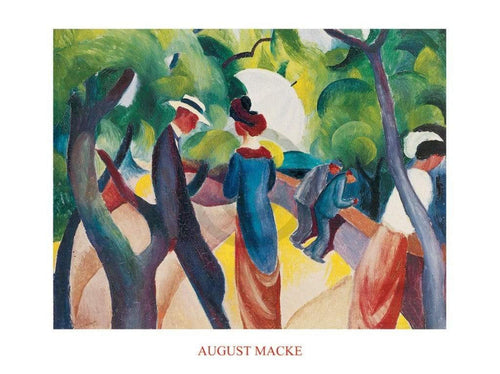 August Macke - Promenade Kunstdruck 80x60cm | Yourdecoration.de