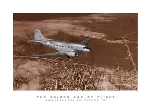 Margaret Bourke-White - Mainline DC-3 over San Francisco Kunstdruck 70x50cm | Yourdecoration.de