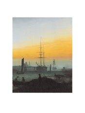 Caspar David Friedrich - Der Greifswalder Hafen Kunstdruck 70x90cm | Yourdecoration.de