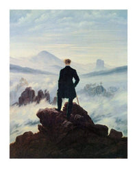 Caspar David Friedrich - Der Wanderer im Nebelmeer Kunstdruck 70x90cm | Yourdecoration.de