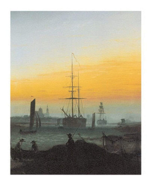 Caspar David Friedrich - Der Greifswalder Hafen Kunstdruck 30x40cm | Yourdecoration.de