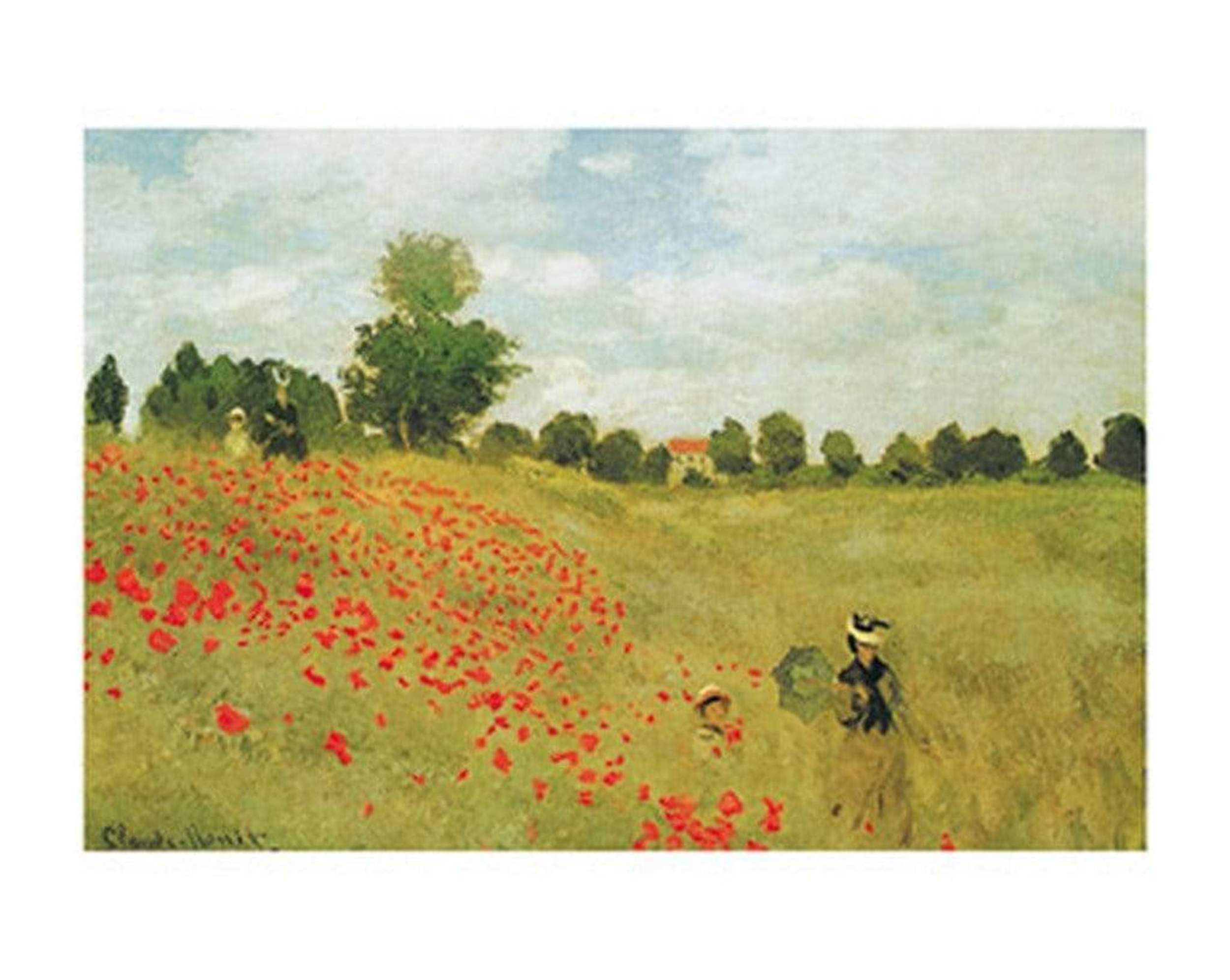 Ombrello Automatico Galleria – Campo Di Papaveri Di Monet, Apertura E Chiusura Automatica, 100 Cm, Con Custodia