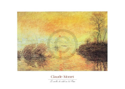 Claude Monet - Le coucher du soleil la Seine Kunstdruck 70x50cm | Yourdecoration.de