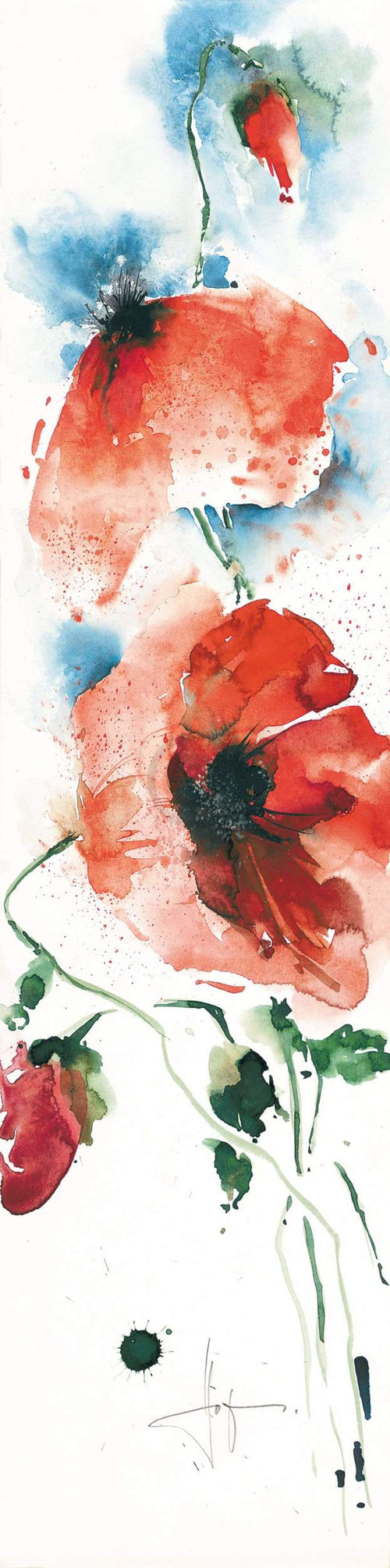 Ekkehard Hofmann - Mohn I Kunstdruck 20x99cm | Yourdecoration.de