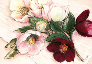 Elisabeth Krobs - Elegant Anemones Kunstdruck 100x70cm | Yourdecoration.de