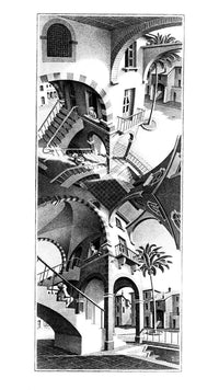 M. C. Escher - Oben und Unten Kunstdruck 45x79cm | Yourdecoration.de