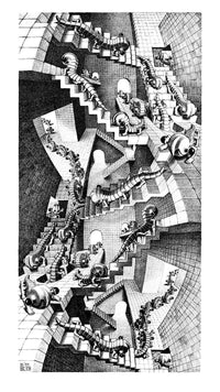 M. C. Escher - Treppenhaus Kunstdruck 45x79cm | Yourdecoration.de