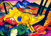 Franz Marc - Die gelbe Kuh Kunstdruck 100x70cm | Yourdecoration.de