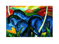 Franz Marc - Die groÃŸen blauen Pferde Kunstdruck 71x56cm | Yourdecoration.de