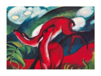 Franz Marc - The red Deer Kunstdruck 80x60cm | Yourdecoration.de