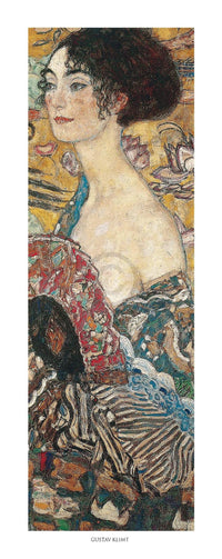 Gustav Klimt - Segnora con ventaglio Kunstdruck 20x50cm | Yourdecoration.de