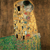 Gustav Klimt - Der Kuß Kunstdruck 98x98cm | Yourdecoration.de