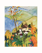 Hermann Hesse - Dorf über dem See Kunstdruck 56x71cm | Yourdecoration.de