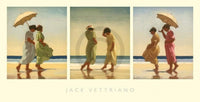 Jack Vettriano - Summer Days Triptychon Kunstdruck 70x36cm | Yourdecoration.de