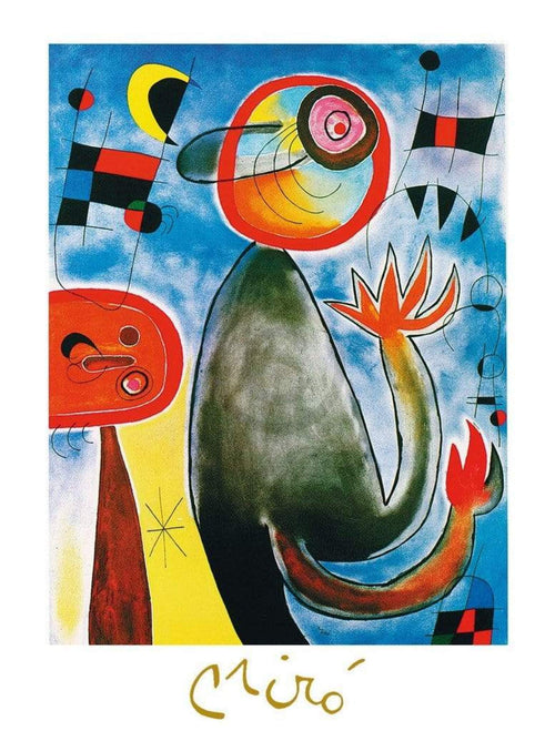 Joan Miro - Les echelles en roue Kunstdruck 60x80cm | Yourdecoration.de