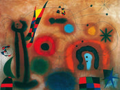 Joan Miro - Libelle mit roten Flügeln Kunstdruck 80x60cm | Yourdecoration.de