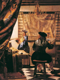 Johannes Vermeer - Die Malkunst Kunstdruck 60x80cm | Yourdecoration.de