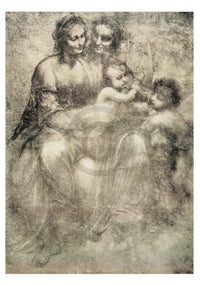 Leonardo Da Vinci - La vergine Kunstdruck 35x50cm | Yourdecoration.de