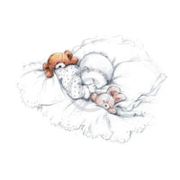 Makiko - Sleepy Time III Kunstdruck 30x30cm | Yourdecoration.de