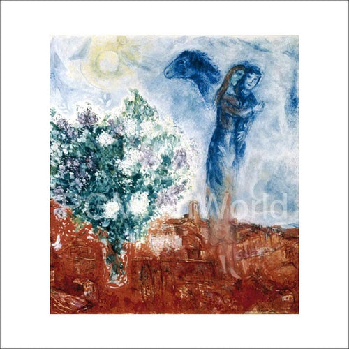 Marc Chagall - Die Liebenden Ã¼ber St.Paul Kunstdruck 70x70cm | Yourdecoration.de