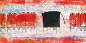 Marianne Kindt - Schwarze Kuh Kunstdruck 100x50cm | Yourdecoration.de