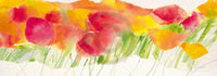 Marta Peuckert - Poppy ribbon yellow Kunstdruck 100x35cm | Yourdecoration.de