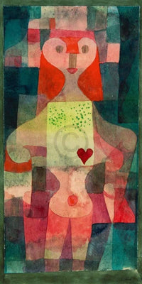 Paul Klee - Herzdame Kunstdruck 60x80cm | Yourdecoration.de