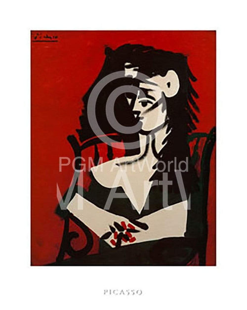 Pablo Picasso - Jacqueline a Mantil Kunstdruck 40x50cm | Yourdecoration.de