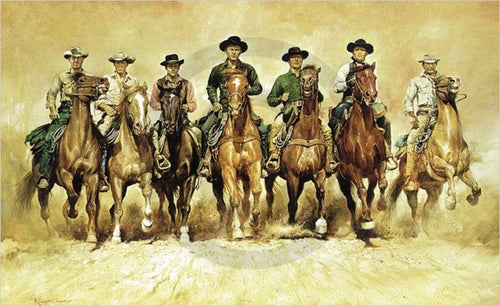 Renato Casaro - The magnificent Seven Kunstdruck 100x61cm | Yourdecoration.de