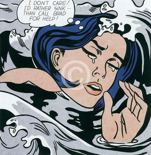 Roy Lichtenstein - Drowning Girl small Kunstdruck 28x35.5cm | Yourdecoration.de