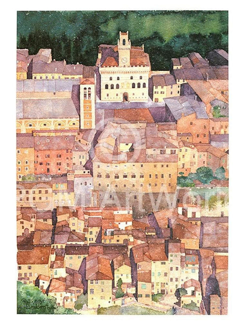 Ralf Westphal - Mittelalterliche Bergstadt Montepulciano, Toskana Kunstdruck 30x40cm | Yourdecoration.de
