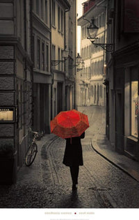 Stefano Corso - Red Rain Kunstdruck 61x96cm | Yourdecoration.de
