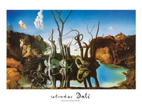 Salvador Dali - Reflections of Elephants Kunstdruck 80x60cm | Yourdecoration.de
