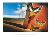 Salvador Dali - Paysage aux Papillons Kunstdruck 80x60cm | Yourdecoration.de