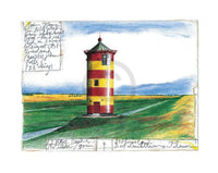 Sabine Gerke - Der Leuchtturm von Pilsum Kunstdruck 30x24cm | Yourdecoration.de