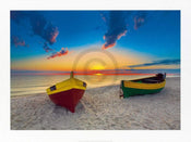 Maya Sokolovska - Two Boats Kunstdruck 80x60cm | Yourdecoration.de