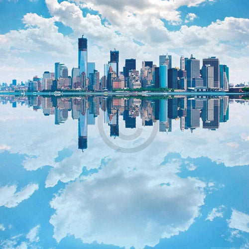 Shutterstock - Lower Manhatten Skyline Kunstdruck 70x70cm | Yourdecoration.de