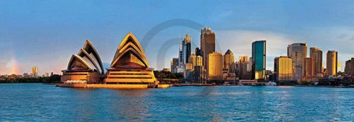 Shutterstock - Sydney circular quay panorama Kunstdruck 95x33cm | Yourdecoration.de