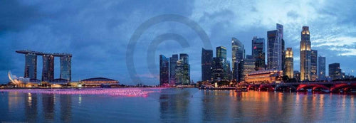 Shutterstock - Panorama of Singapore Kunstdruck 95x33cm | Yourdecoration.de
