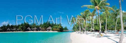 Shutterstock - Beautiful beach on Bora Bora Kunstdruck 95x33cm | Yourdecoration.de