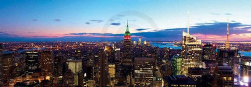 Shutterstock - Aerial New York City Kunstdruck 95x33cm | Yourdecoration.de