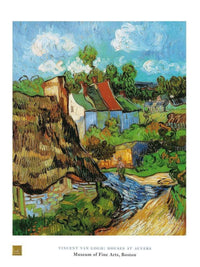 Vincent Van Gogh - Houses at Auvers Kunstdruck 60x80cm | Yourdecoration.de
