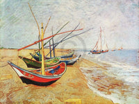 Vincent Van Gogh - Barche sulla spiaggia Kunstdruck 80x60cm | Yourdecoration.de