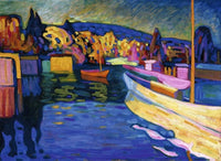 Wassily Kandinsky - Herbstlandschaft mit Booten Kunstdruck 80x60cm | Yourdecoration.de