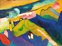 Wassily Kandinsky - Murnau, Berglandschaft Kunstdruck 80x60cm | Yourdecoration.de