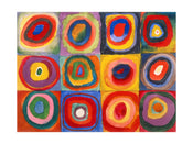 Wassily Kandinsky - Farbstudie Quadrate Kunstdruck 80x60cm | Yourdecoration.de