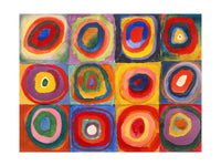 Wassily Kandinsky - Farbstudie Quadrate Kunstdruck 80x60cm | Yourdecoration.de