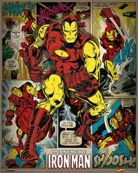 Pyramid Marvel Comics Iron Man Retro Poster 40x50cm | Yourdecoration.de