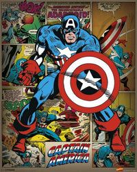 Pyramid Marvel Comics Captain America Retro Poster 40x50cm | Yourdecoration.de