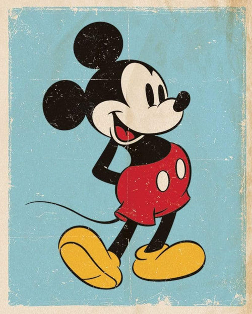 Pyramid Mickey Mouse Retro Poster 40x50cm | Yourdecoration.de